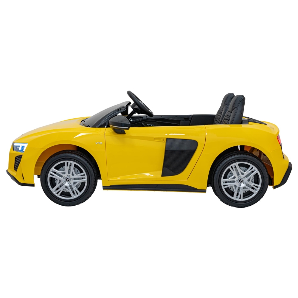 Dvivietis elektromobilis Audi Spyder R8 LIFT, Yellow-Elektromobiliai vaikams, Mašinos-e-vaikas