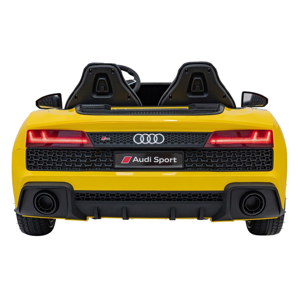 Dvivietis elektromobilis Audi Spyder R8 LIFT, Yellow-Elektromobiliai vaikams, Mašinos-e-vaikas