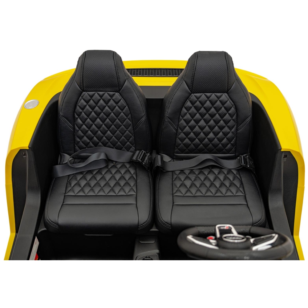 Dvivietis elektromobilis Audi Spyder R8 LIFT, Yellow-Elektromobiliai vaikams, Mašinos-e-vaikas