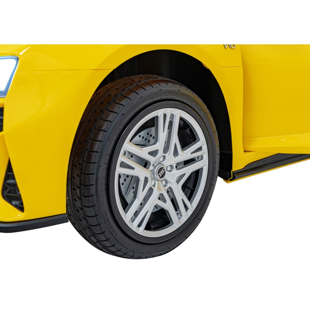 Dvivietis elektromobilis Audi Spyder R8 LIFT, Yellow-Elektromobiliai vaikams, Mašinos-e-vaikas