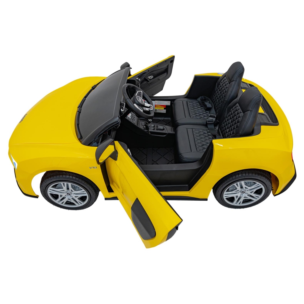 Dvivietis elektromobilis Audi Spyder R8 LIFT, Yellow-Elektromobiliai vaikams, Mašinos-e-vaikas