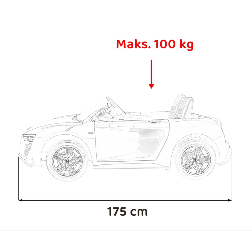 Dvivietis elektromobilis Audi Spyder R8 LIFT, Yellow-Elektromobiliai vaikams, Mašinos-e-vaikas
