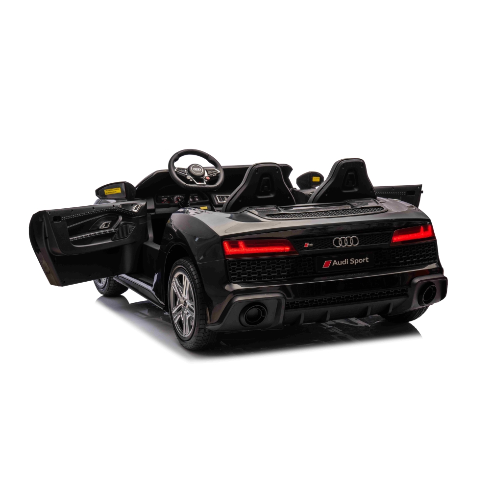 Dvivietis elektromobilis Audi Spyder R8 LIFT, Black-Elektromobiliai vaikams, Mašinos-e-vaikas