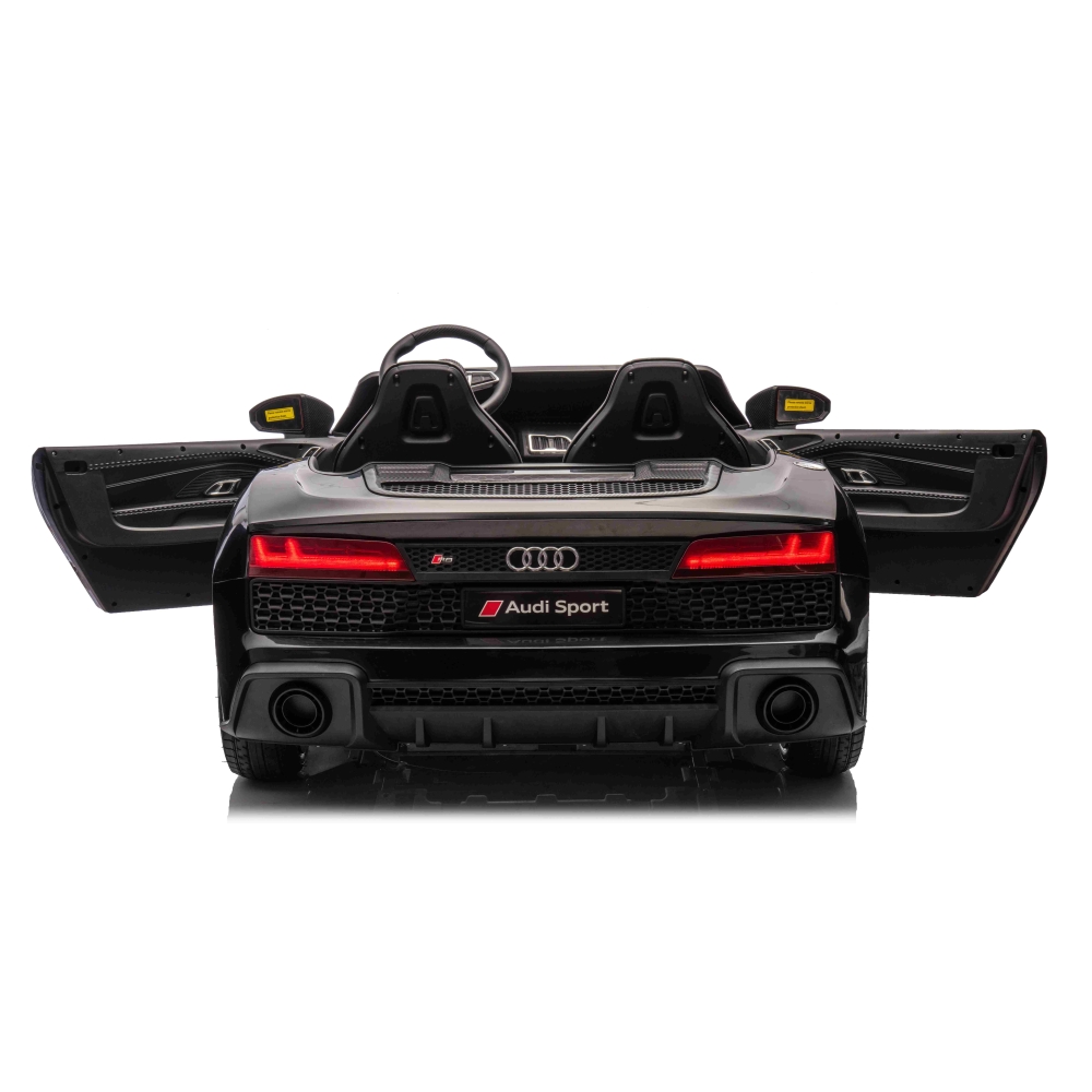 Dvivietis elektromobilis Audi Spyder R8 LIFT, Black-Elektromobiliai vaikams, Mašinos-e-vaikas