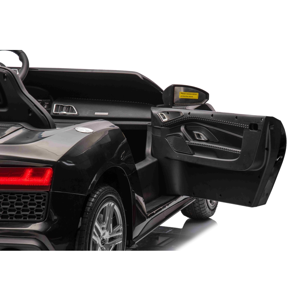 Dvivietis elektromobilis Audi Spyder R8 LIFT, Black-Elektromobiliai vaikams, Mašinos-e-vaikas