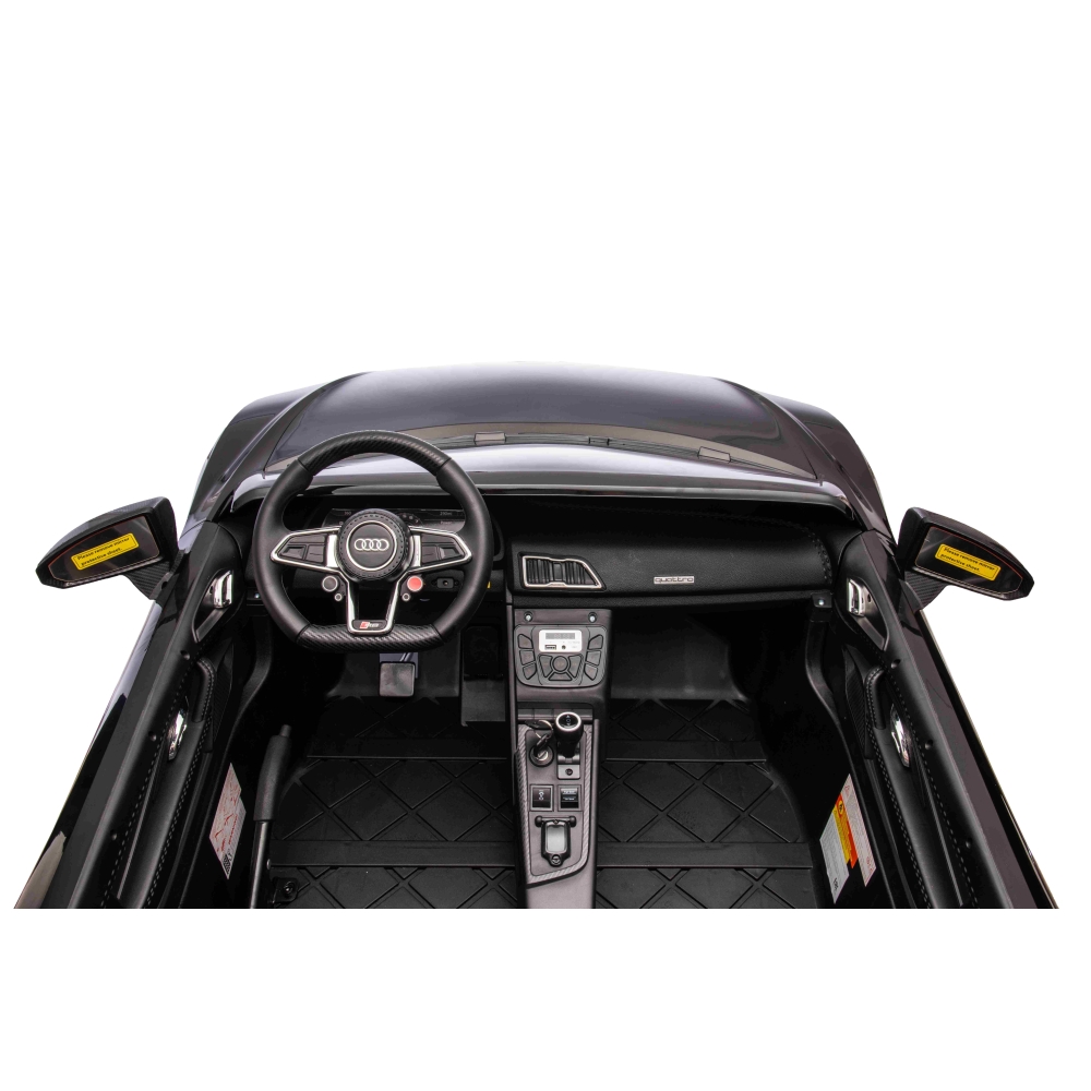 Dvivietis elektromobilis Audi Spyder R8 LIFT, Black-Elektromobiliai vaikams, Mašinos-e-vaikas