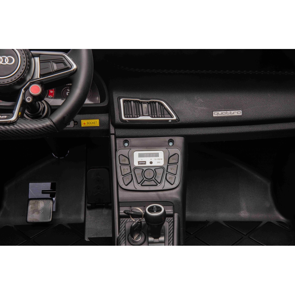 Dvivietis elektromobilis Audi Spyder R8 LIFT, Black-Elektromobiliai vaikams, Mašinos-e-vaikas