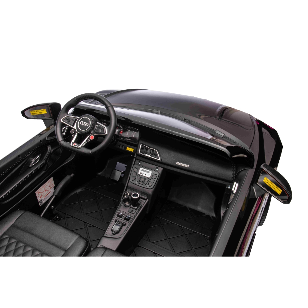 Dvivietis elektromobilis Audi Spyder R8 LIFT, Black-Elektromobiliai vaikams, Mašinos-e-vaikas