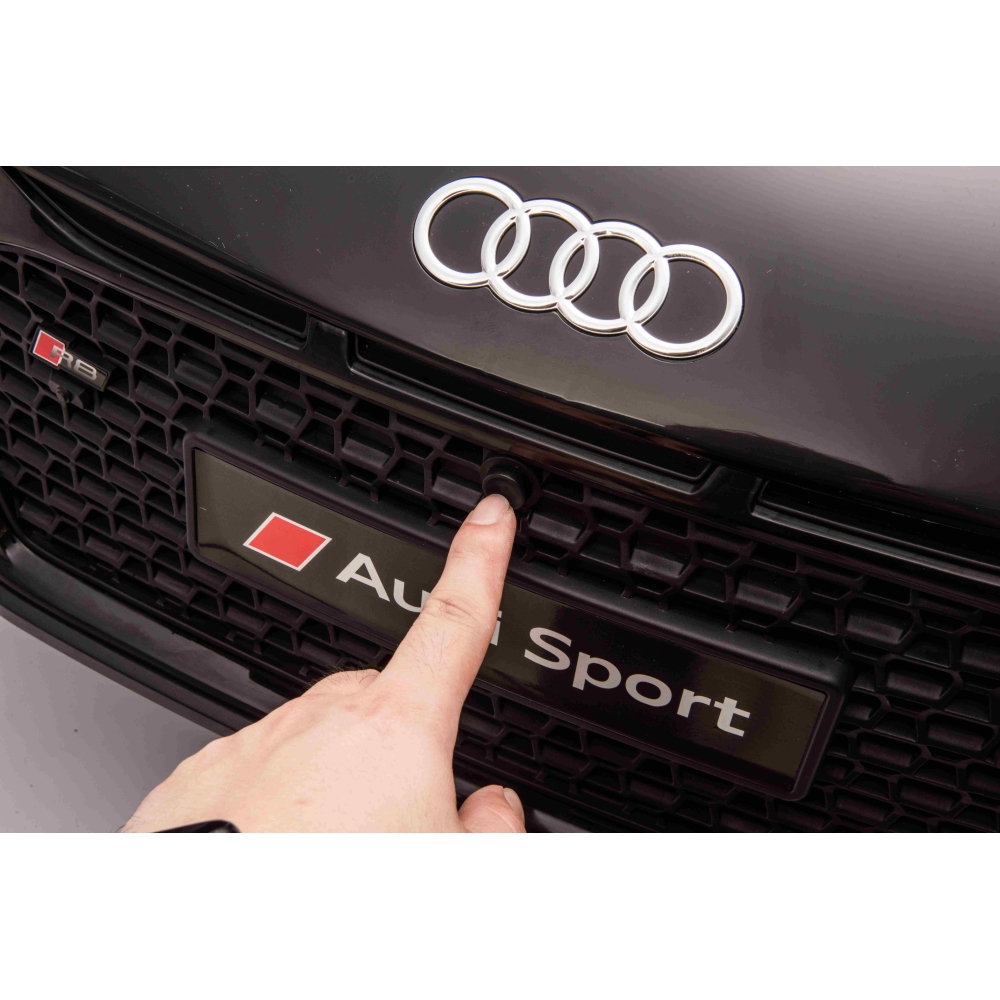 Dvivietis elektromobilis Audi Spyder R8 LIFT, Black-Elektromobiliai vaikams, Mašinos-e-vaikas