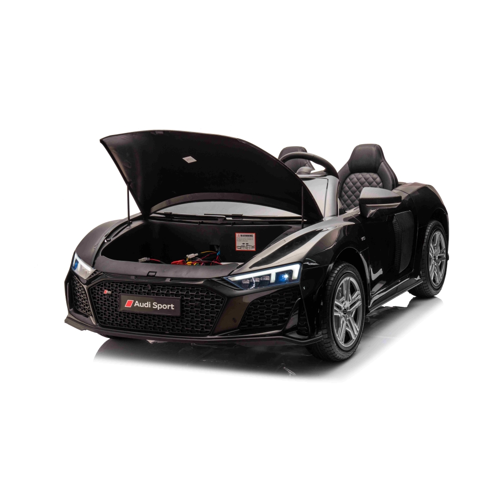 Dvivietis elektromobilis Audi Spyder R8 LIFT, Black-Elektromobiliai vaikams, Mašinos-e-vaikas