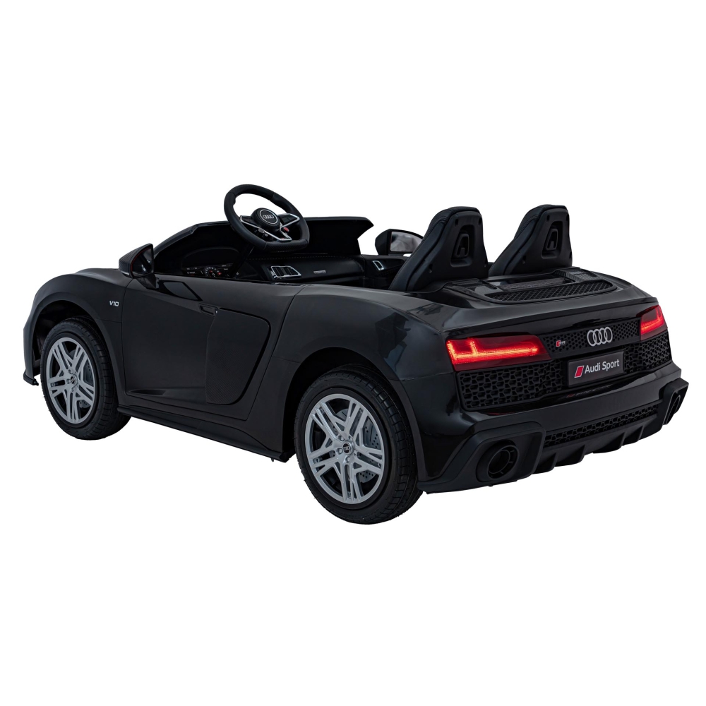 Dvivietis elektromobilis Audi Spyder R8 LIFT, Black-Elektromobiliai vaikams, Mašinos-e-vaikas