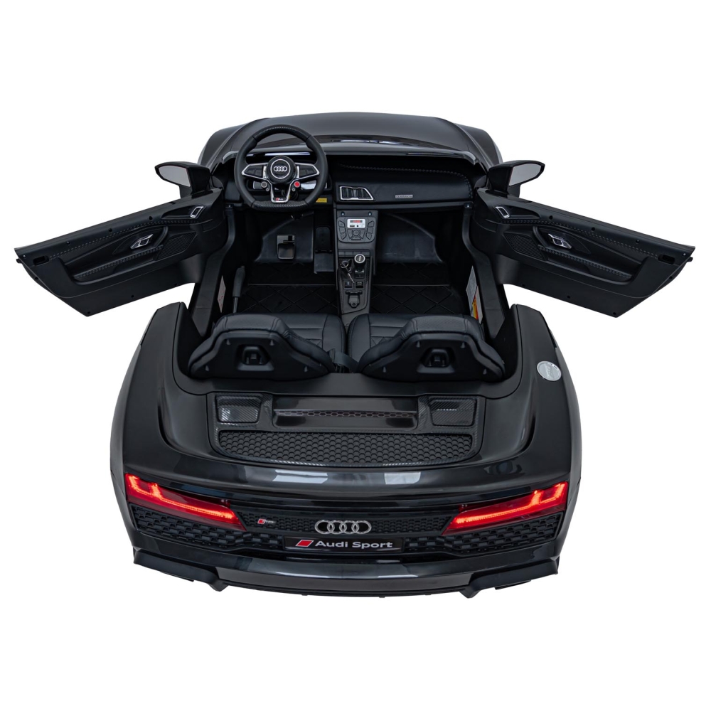 Dvivietis elektromobilis Audi Spyder R8 LIFT, Black-Elektromobiliai vaikams, Mašinos-e-vaikas