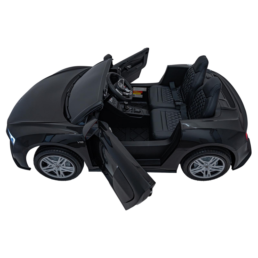 Dvivietis elektromobilis Audi Spyder R8 LIFT, Black-Elektromobiliai vaikams, Mašinos-e-vaikas