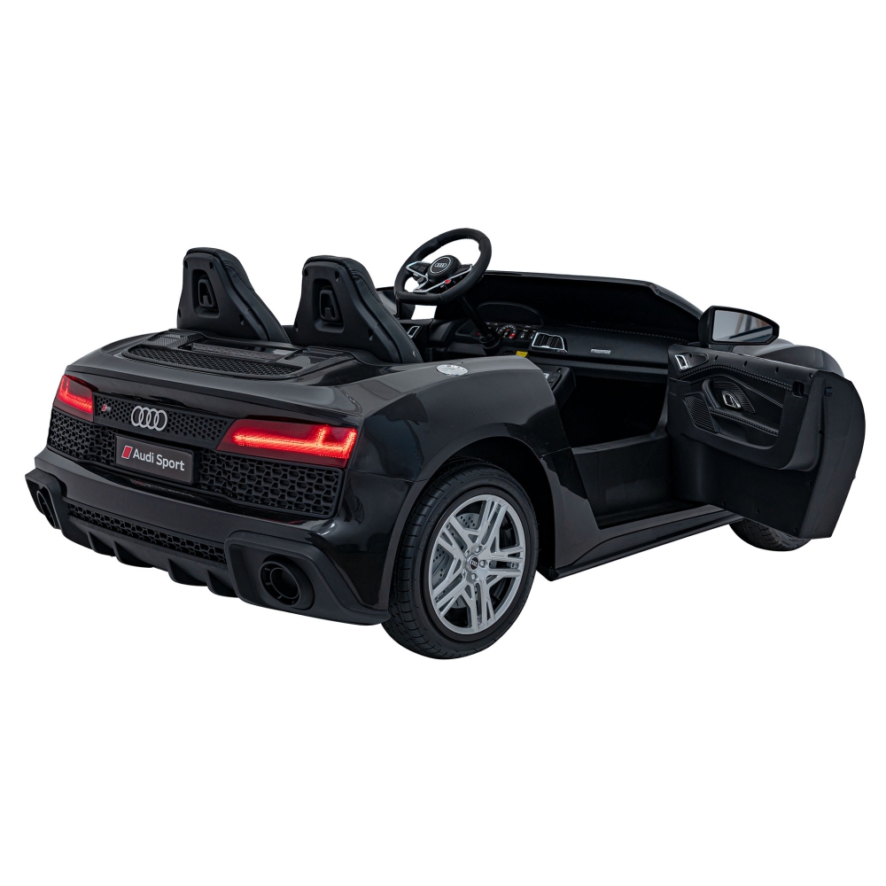 Dvivietis elektromobilis Audi Spyder R8 LIFT, Black-Elektromobiliai vaikams, Mašinos-e-vaikas