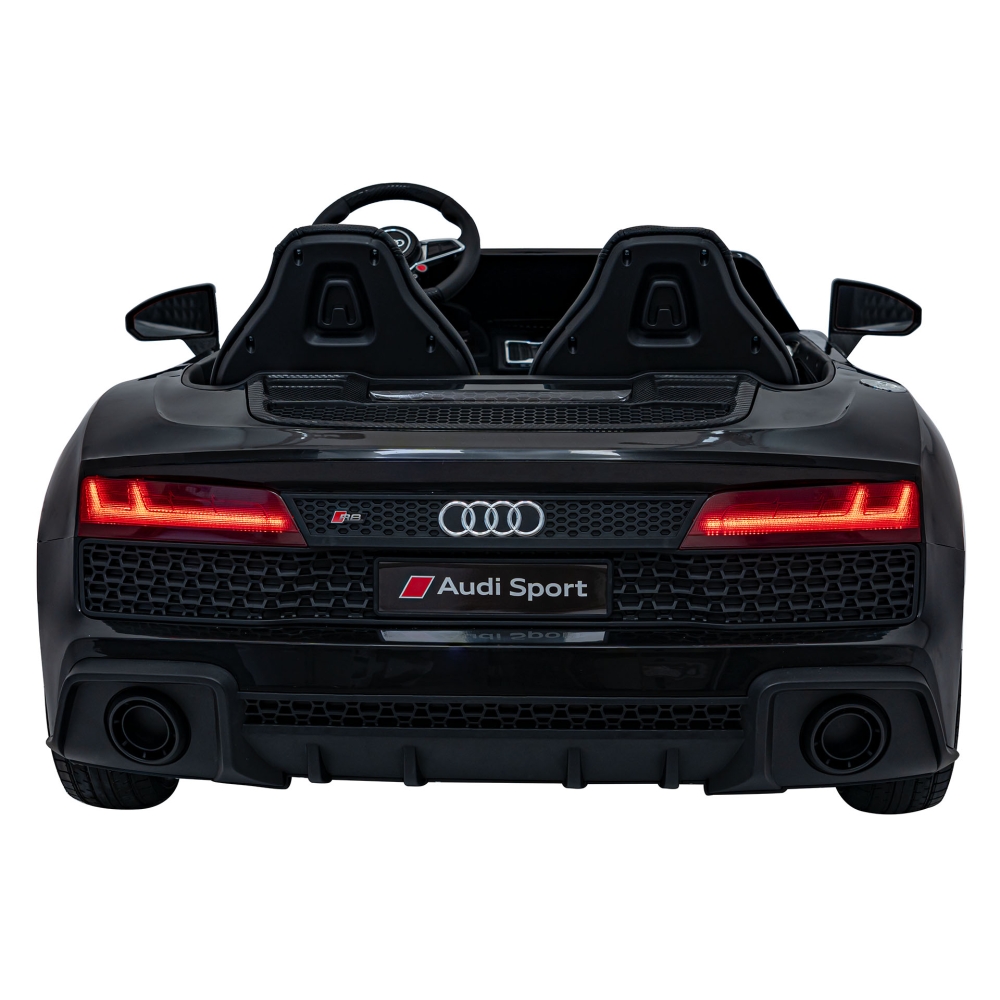 Dvivietis elektromobilis Audi Spyder R8 LIFT, Black-Elektromobiliai vaikams, Mašinos-e-vaikas