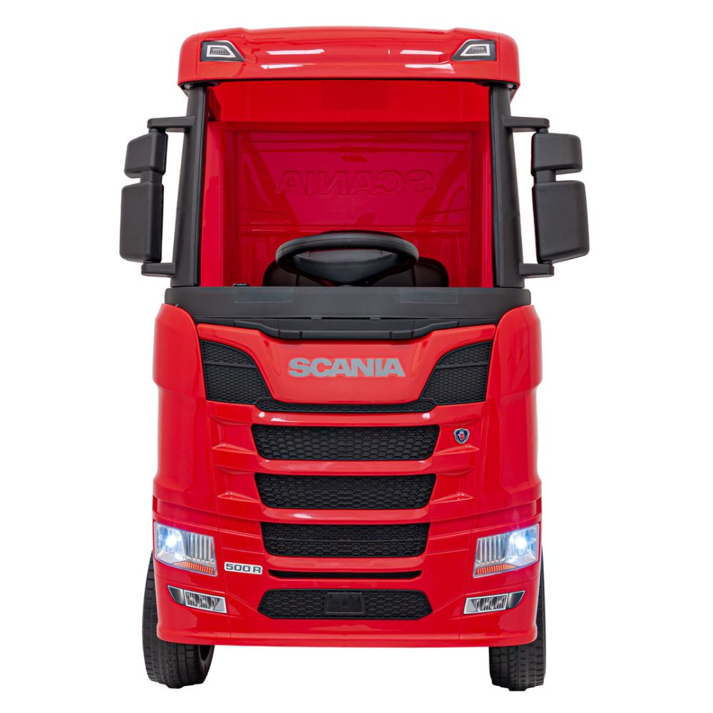 Elektromobilis Scania R-SERIES, Red-Elektromobiliai vaikams, Sunkvežimiai-e-vaikas