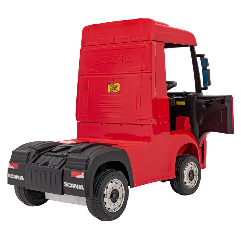 Elektromobilis Scania R-SERIES, Red-Elektromobiliai vaikams, Sunkvežimiai-e-vaikas