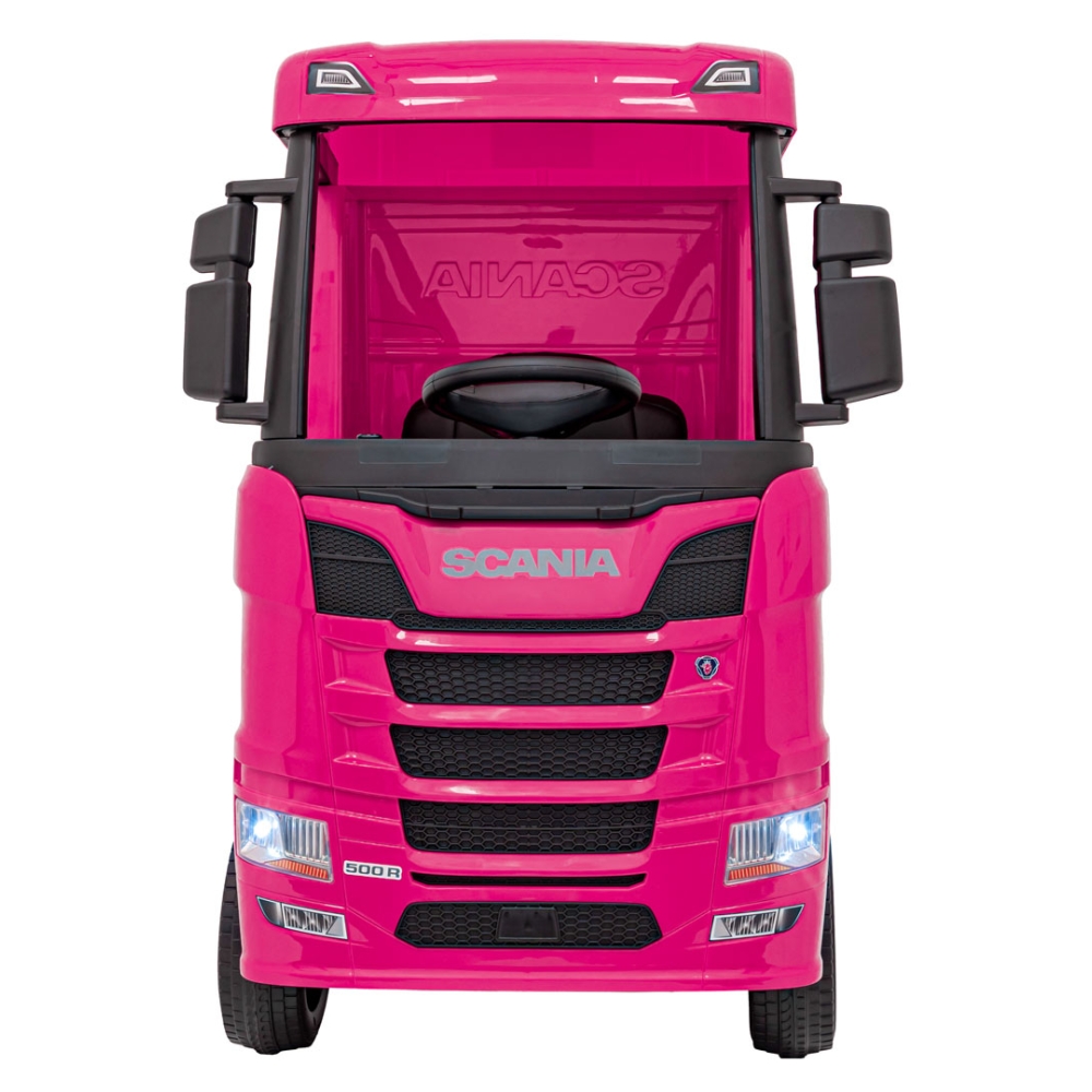 Elektromobilis Scania R-SERIES, Pink-Elektromobiliai vaikams, Sunkvežimiai-e-vaikas