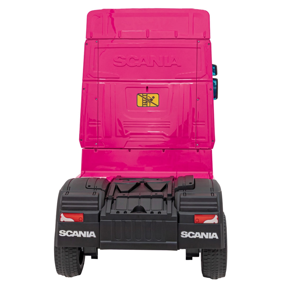 Elektromobilis Scania R-SERIES, Pink-Elektromobiliai vaikams, Sunkvežimiai-e-vaikas