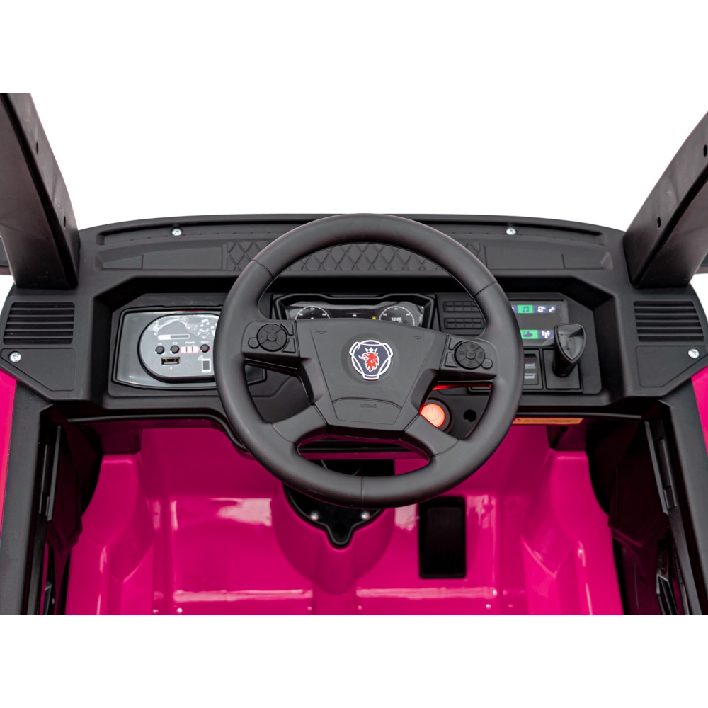 Elektromobilis Scania R-SERIES, Pink-Elektromobiliai vaikams, Sunkvežimiai-e-vaikas