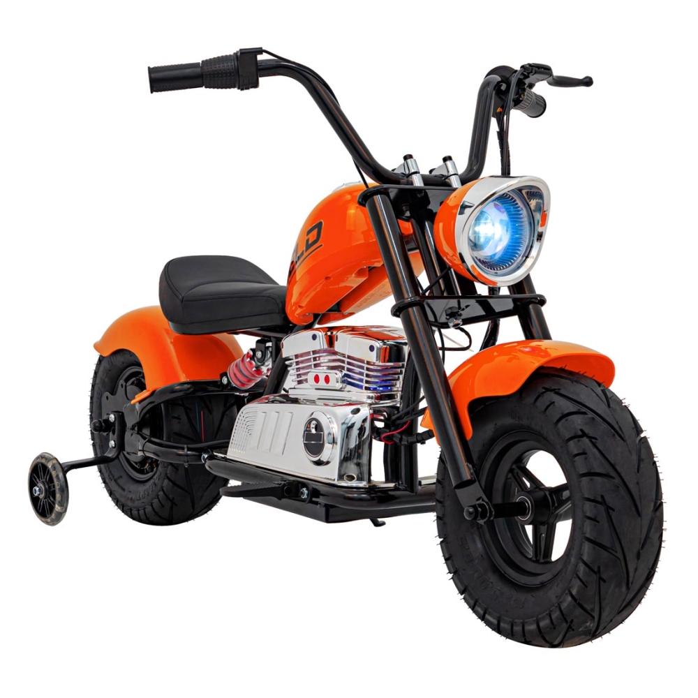 Elektrinis motociklas Chopper Warrior, Orange-Elektromobiliai vaikams, Motociklai-e-vaikas