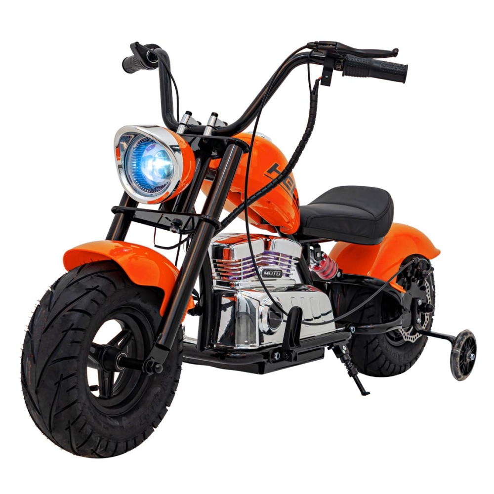 Elektrinis motociklas Chopper Warrior, Orange-Elektromobiliai vaikams, Motociklai-e-vaikas