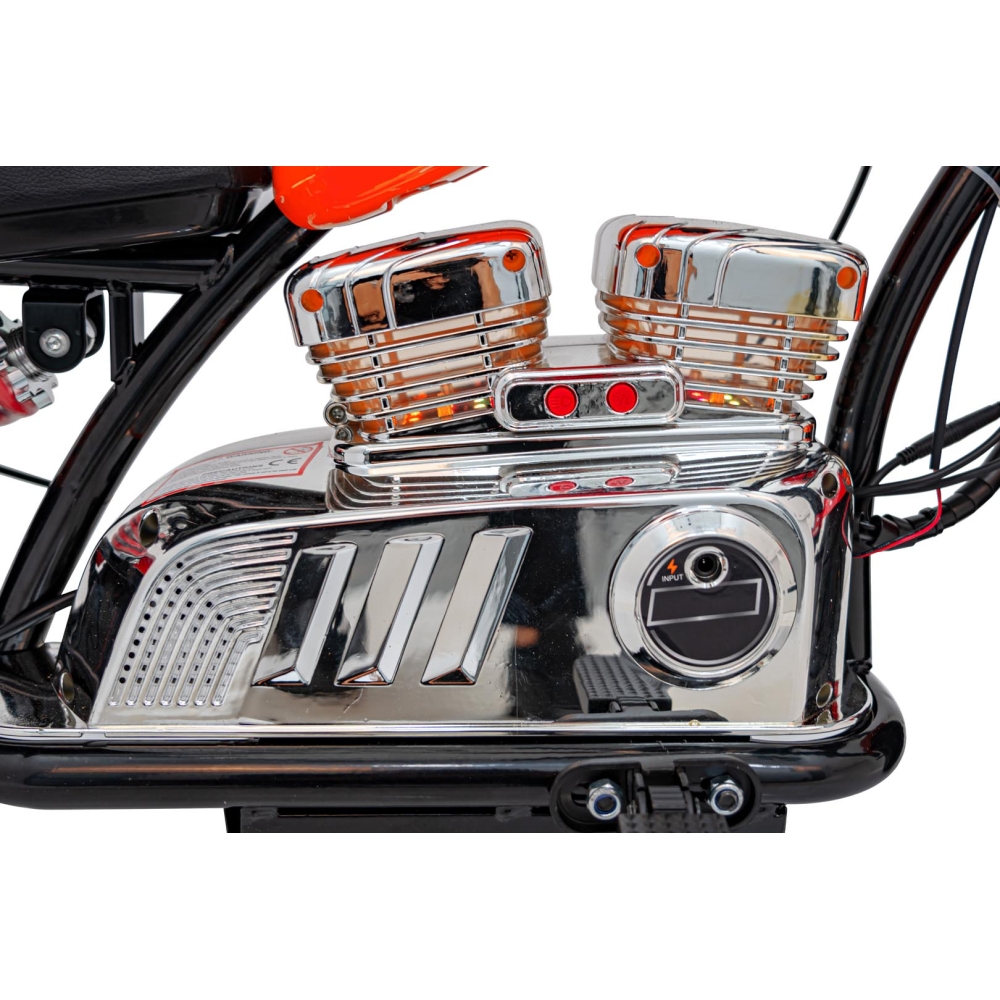 Elektrinis motociklas Chopper Warrior, Orange-Elektromobiliai vaikams, Motociklai-e-vaikas