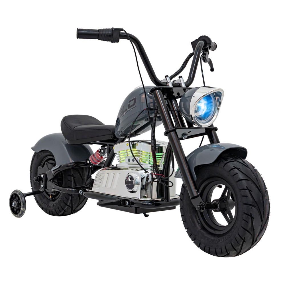 Elektrinis motociklas Chopper Warrior, Grey-Elektromobiliai vaikams, Motociklai-e-vaikas
