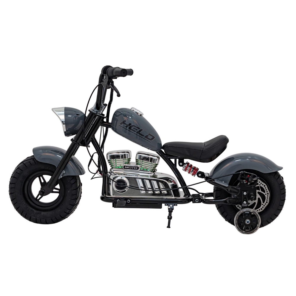 Elektrinis motociklas Chopper Warrior, Grey-Elektromobiliai vaikams, Motociklai-e-vaikas