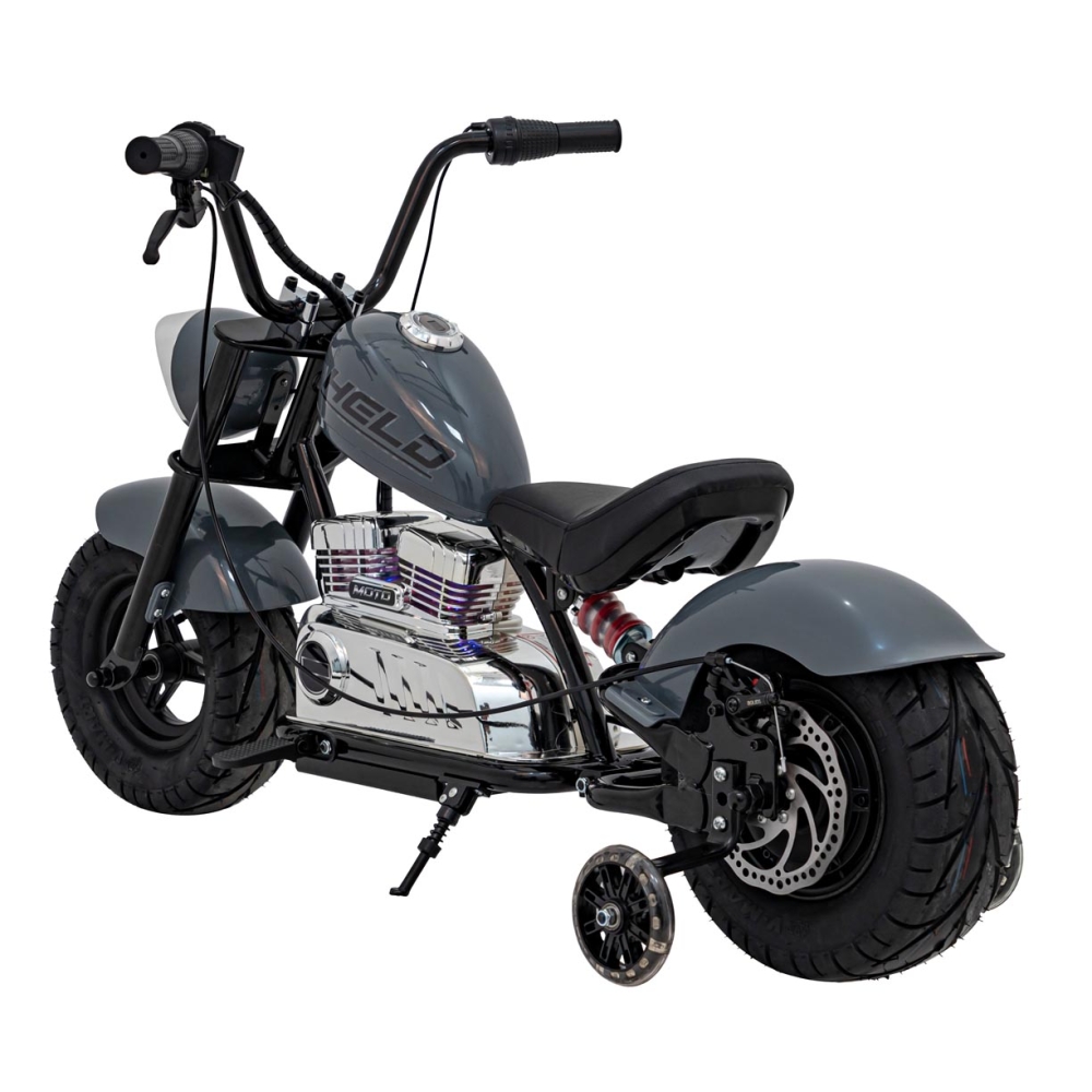 Elektrinis motociklas Chopper Warrior, Grey-Elektromobiliai vaikams, Motociklai-e-vaikas