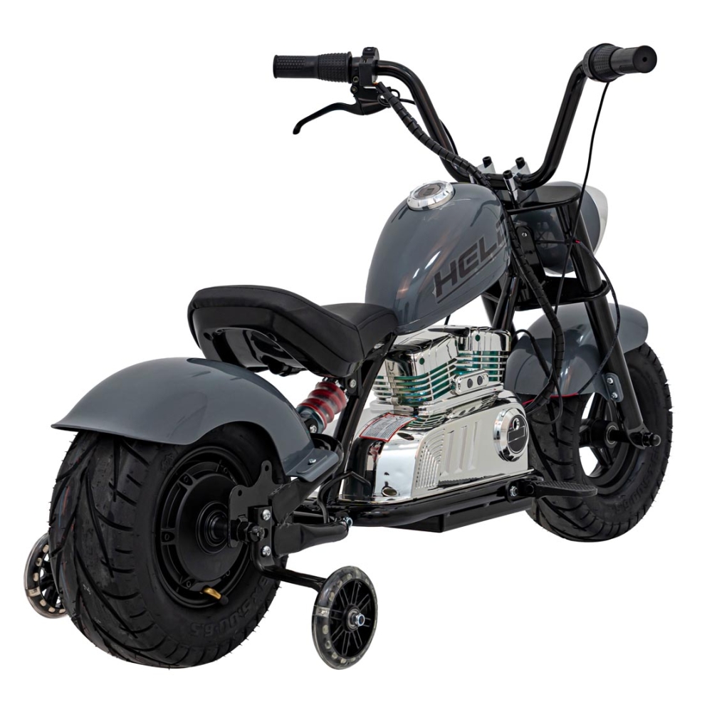 Elektrinis motociklas Chopper Warrior, Grey-Elektromobiliai vaikams, Motociklai-e-vaikas