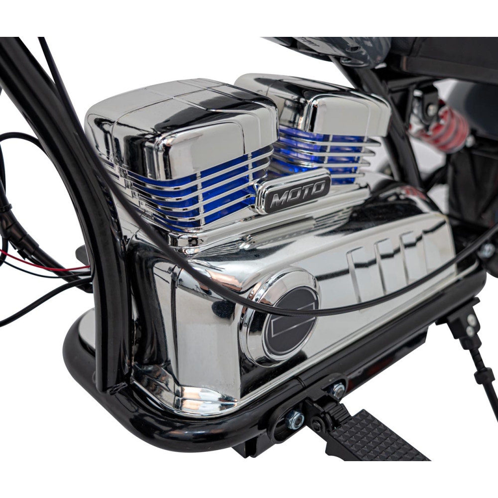 Elektrinis motociklas Chopper Warrior, Grey-Elektromobiliai vaikams, Motociklai-e-vaikas