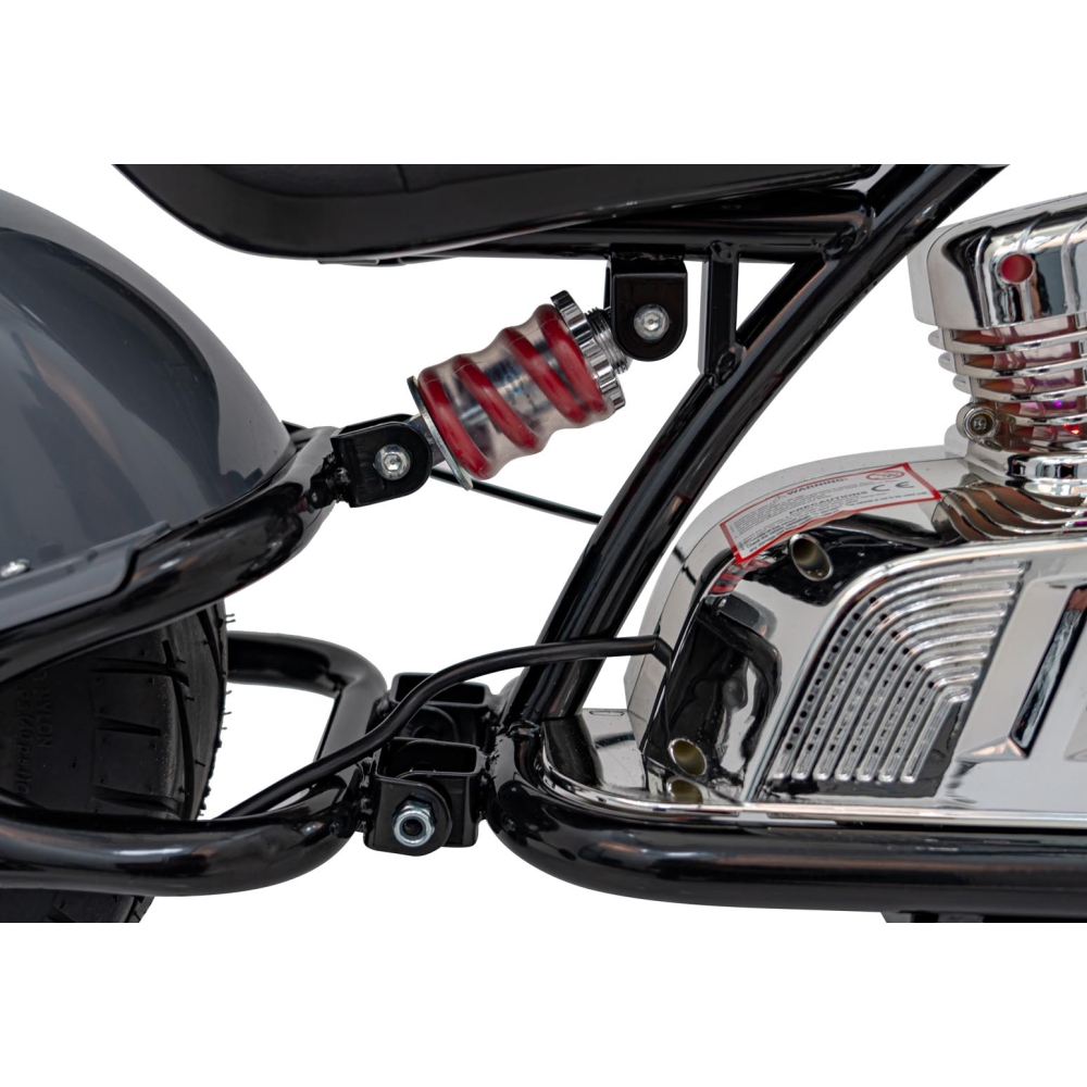 Elektrinis motociklas Chopper Warrior, Grey-Elektromobiliai vaikams, Motociklai-e-vaikas