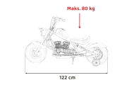 Elektrinis motociklas Chopper Warrior, Grey-Elektromobiliai vaikams, Motociklai-e-vaikas