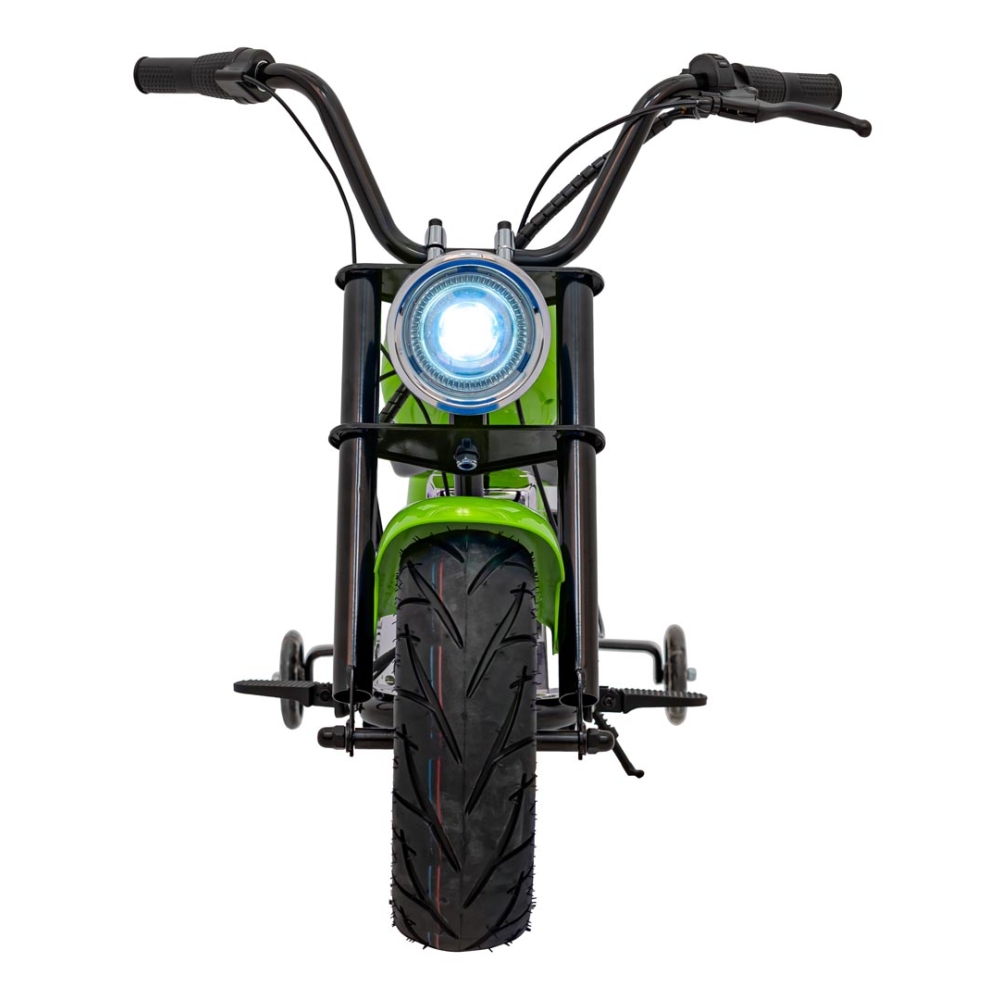 Elektrinis motociklas Chopper Warrior, Green-Elektromobiliai vaikams, Motociklai-e-vaikas