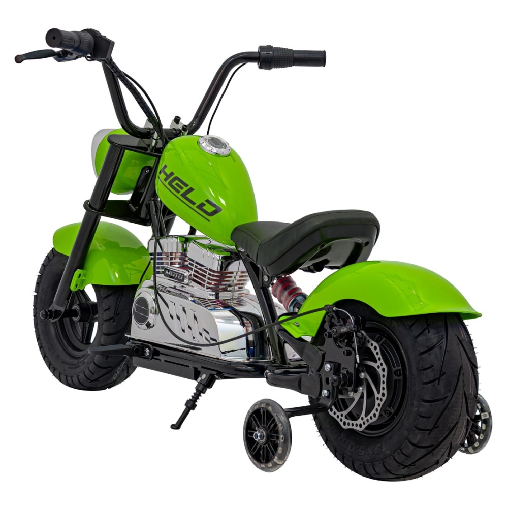 Elektrinis motociklas Chopper Warrior, Green-Elektromobiliai vaikams, Motociklai-e-vaikas