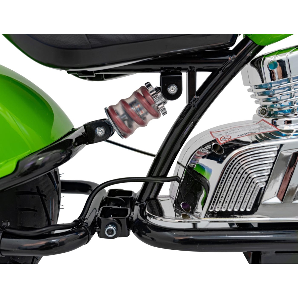Elektrinis motociklas Chopper Warrior, Green-Elektromobiliai vaikams, Motociklai-e-vaikas