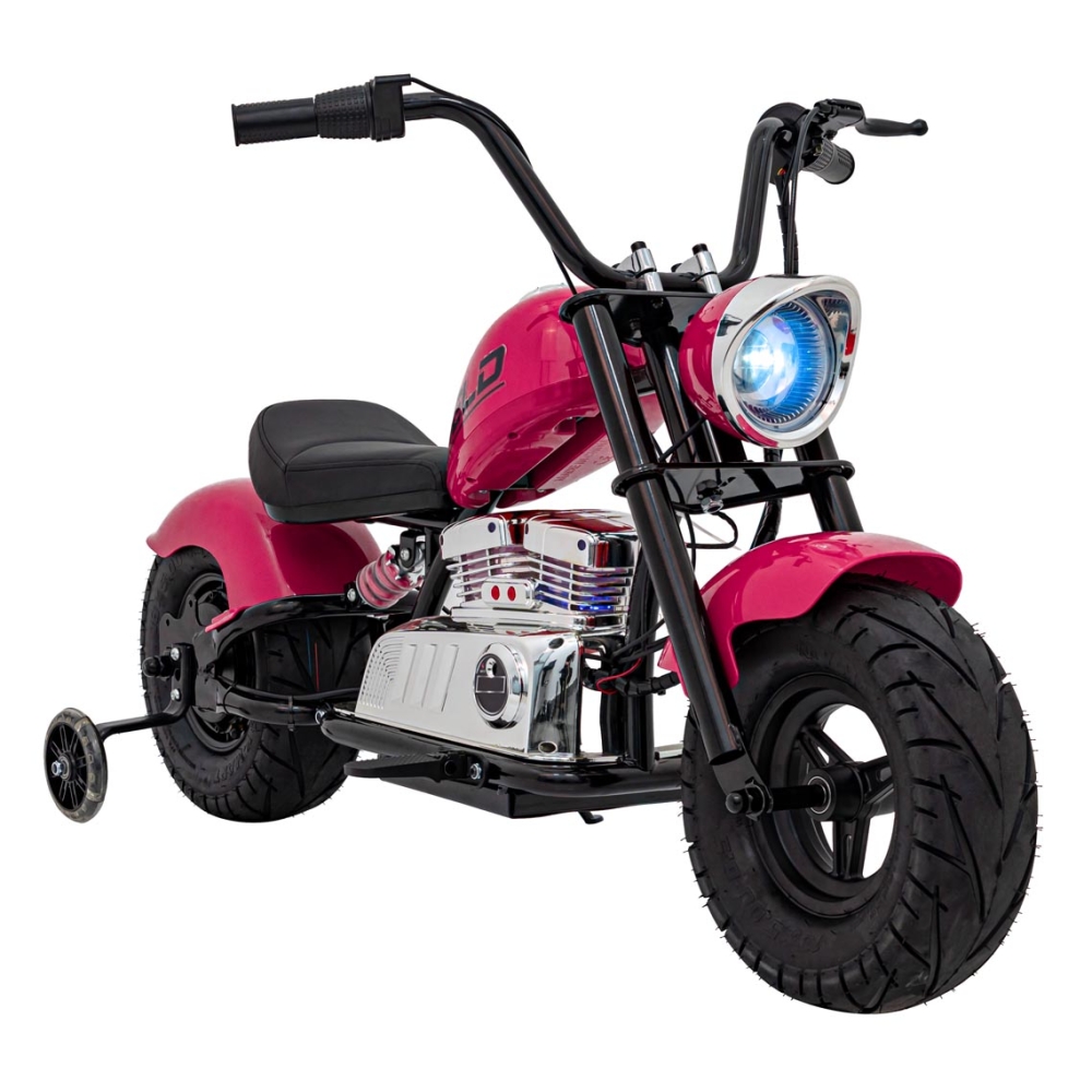 Elektrinis motociklas Chopper Warrior, Pink-Elektromobiliai vaikams, Motociklai-e-vaikas