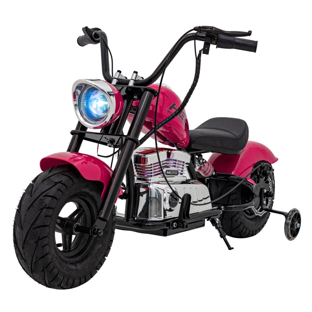 Elektrinis motociklas Chopper Warrior, Pink-Elektromobiliai vaikams, Motociklai-e-vaikas