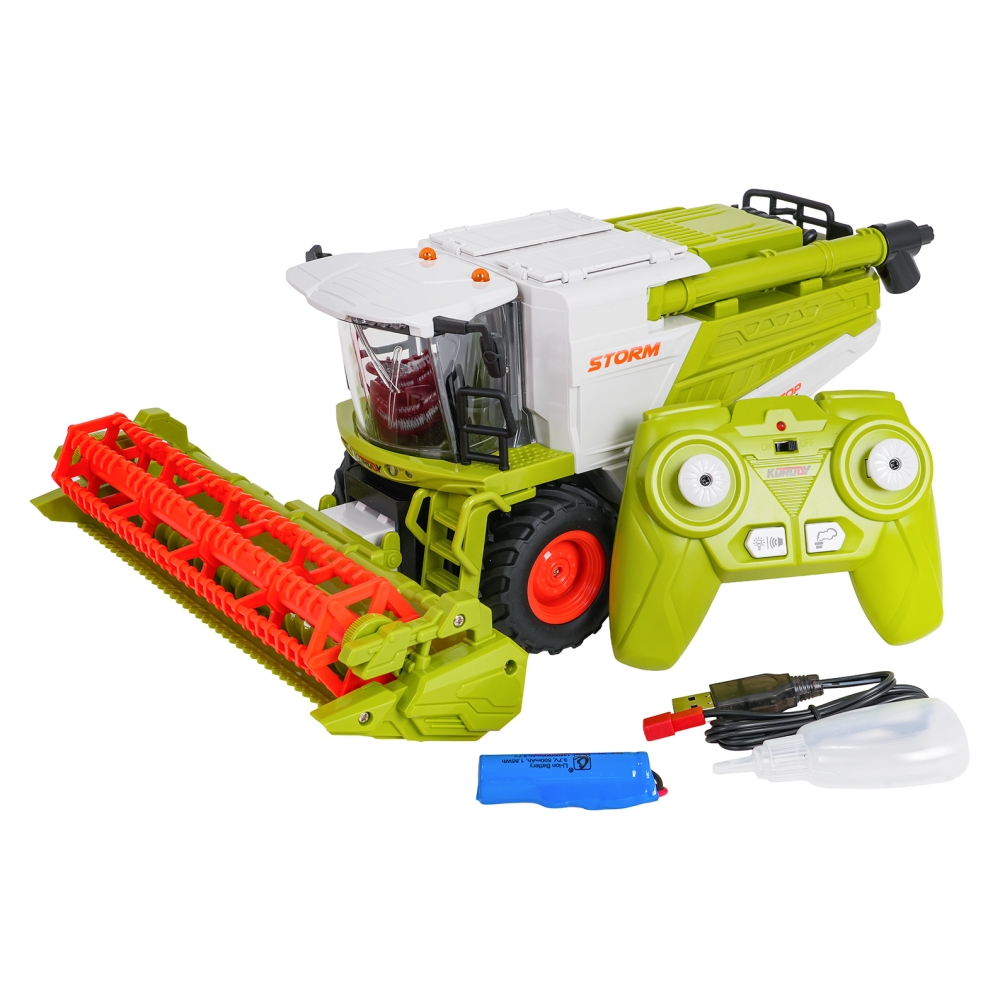 Kombainas R/C 1:24 žalias-Žaislai, Auto ir transporto žaislai, Traktoriai-e-vaikas