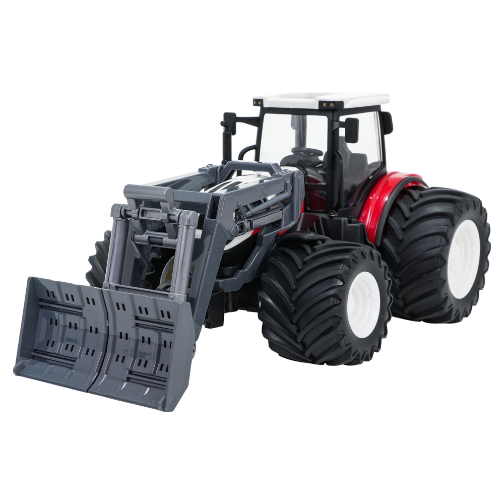 Traktorius ir buldozeris R/C 1:24 Raudonas-Žaislai, Auto ir transporto žaislai, Traktoriai-e-vaikas