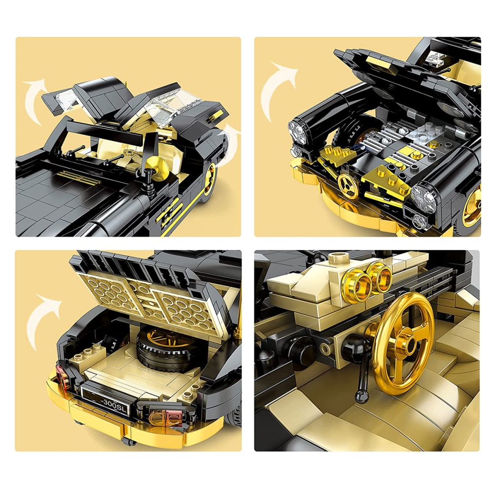 Konstruktorius Retro automobilis 886 el.-Žaislai, Konstruktoriai, Lego, statybiniai blokai-e-vaikas