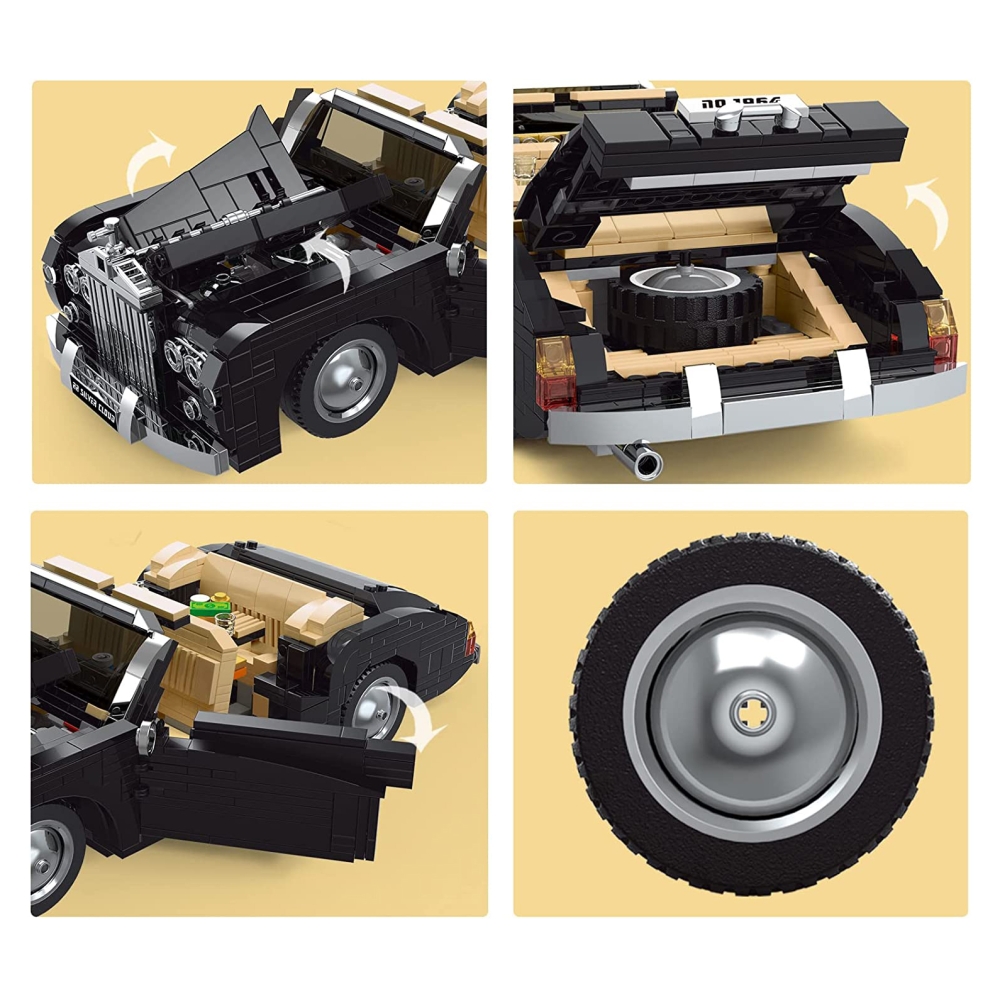 Konstruktorius Retro automobilis 1096 el.-Žaislai, Konstruktoriai, Lego, statybiniai blokai-e-vaikas