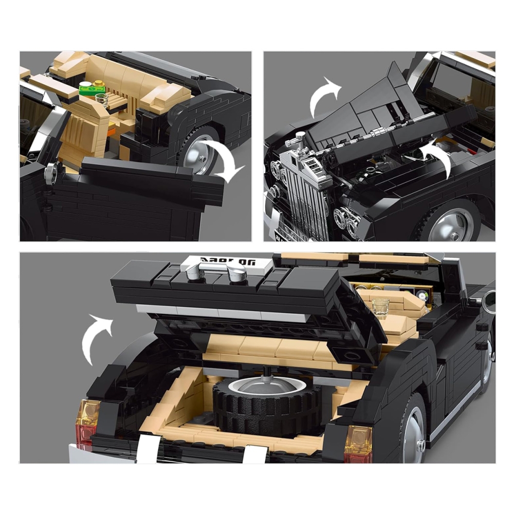 Konstruktorius Retro automobilis 1096 el.-Žaislai, Konstruktoriai, Lego, statybiniai blokai-e-vaikas