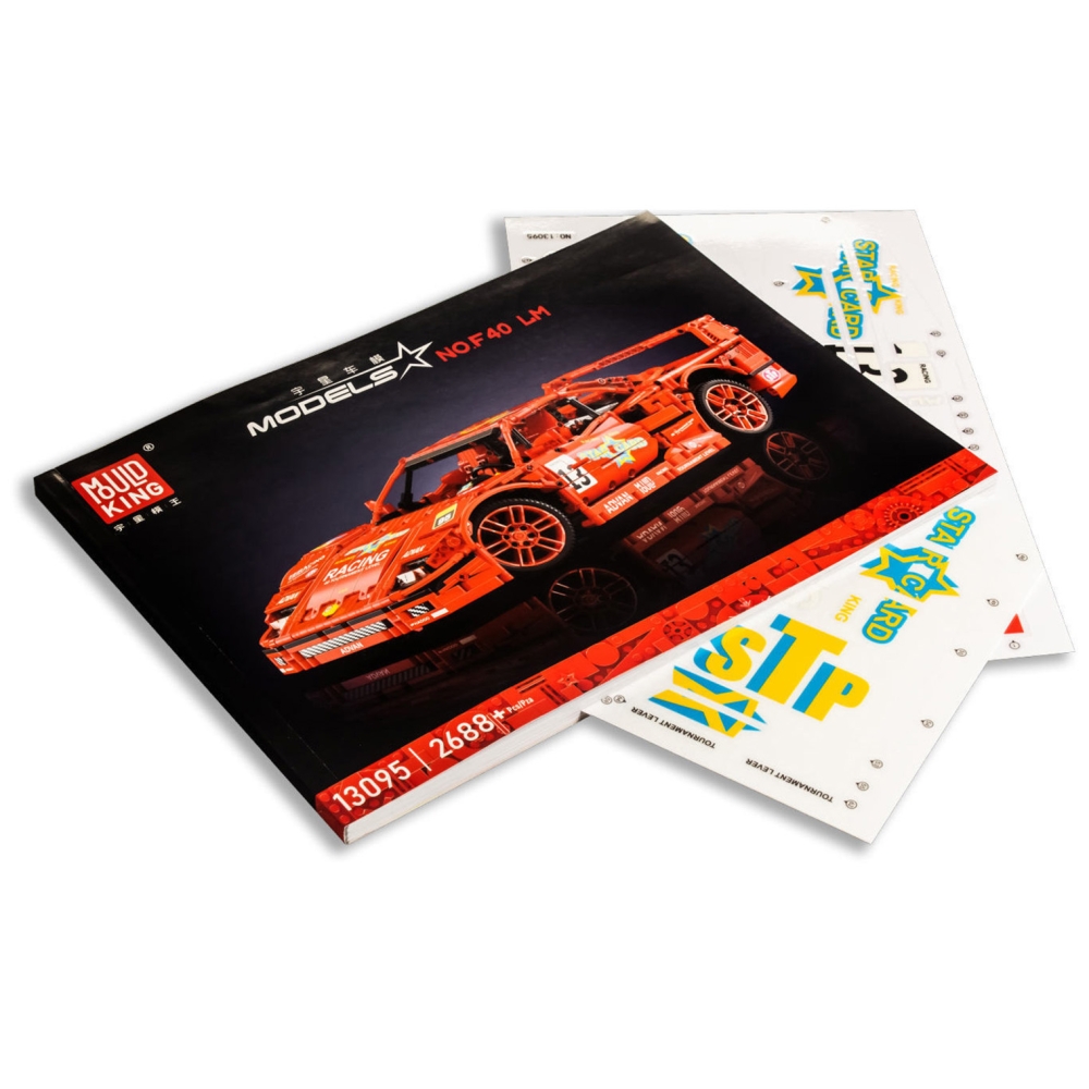 Konstruktorius Sportinis automobilis 2688 el. Raudonas-Žaislai, Konstruktoriai, Lego, statybiniai blokai-e-vaikas