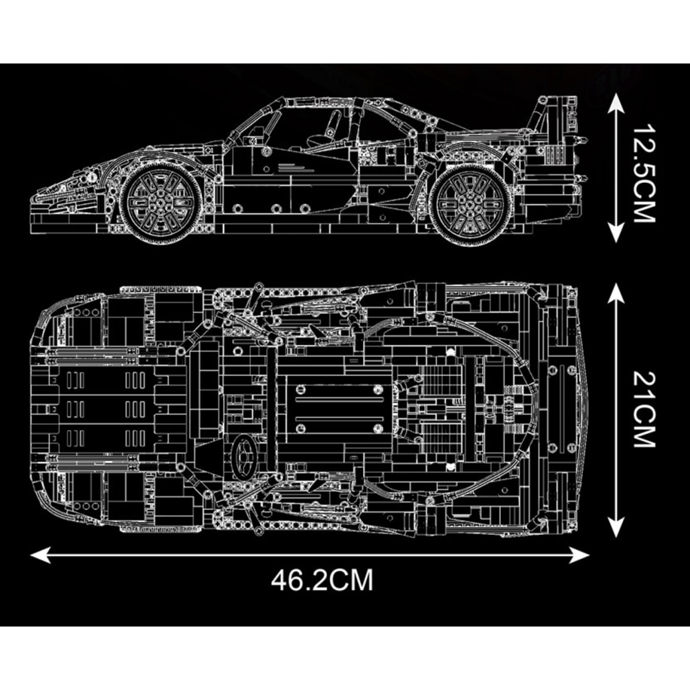 Konstruktorius Sportinis automobilis 2688 el. Raudonas-Žaislai, Konstruktoriai, Lego, statybiniai blokai-e-vaikas