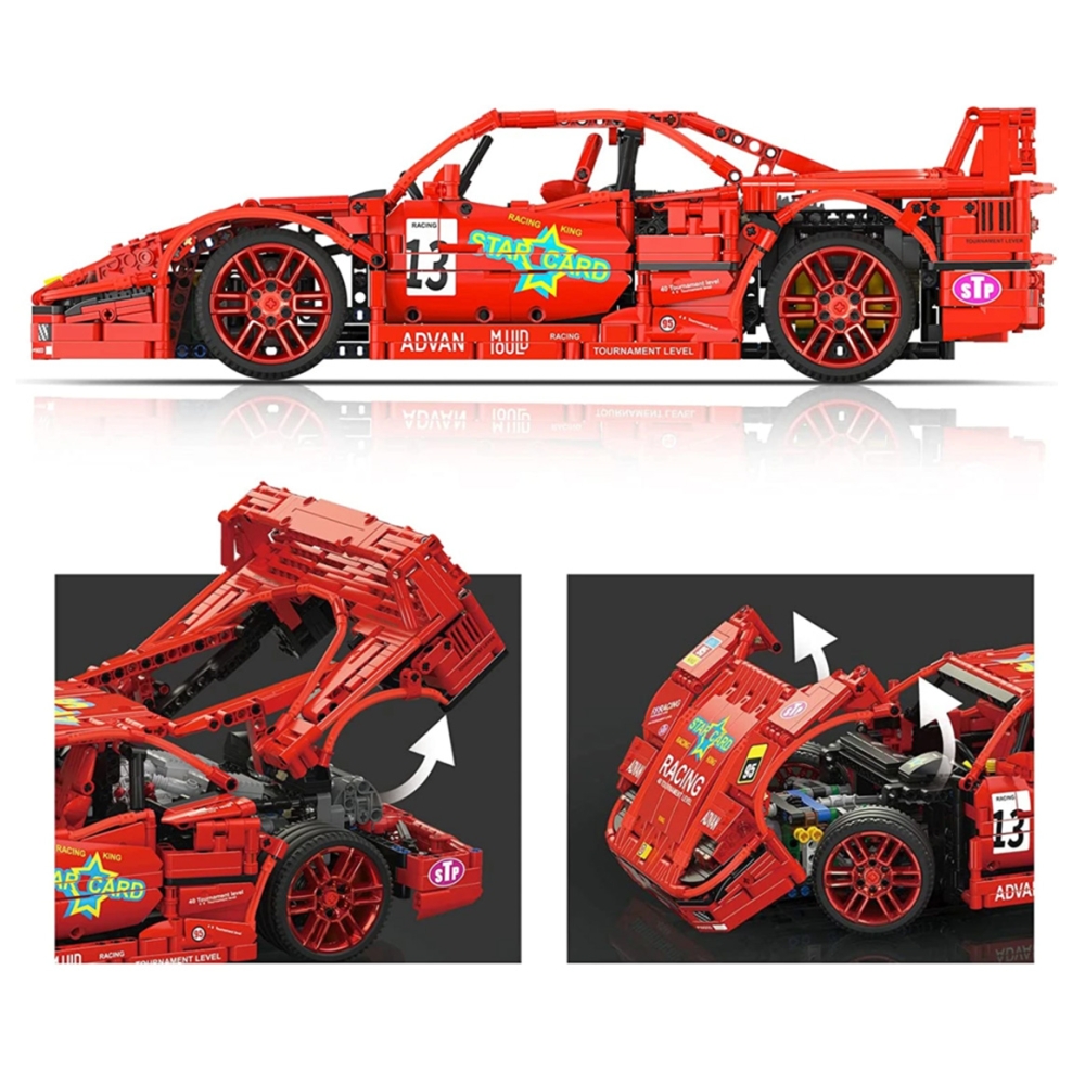 Konstruktorius Sportinis automobilis 2688 el. Raudonas-Žaislai, Konstruktoriai, Lego, statybiniai blokai-e-vaikas