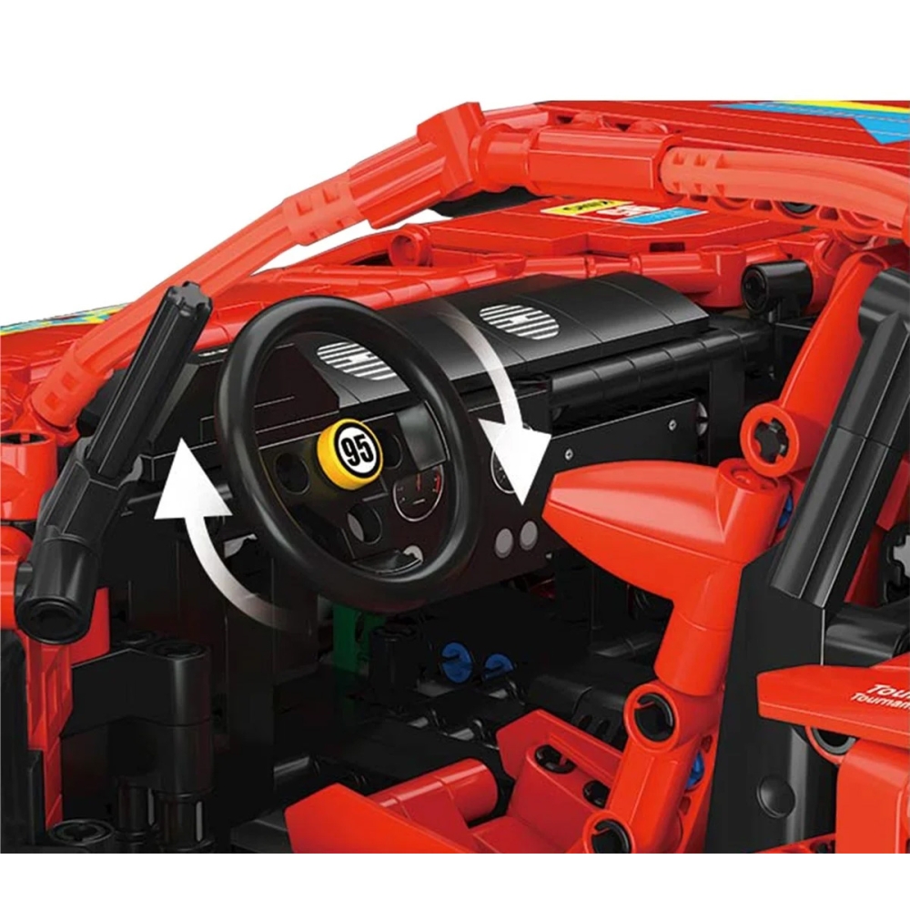 Konstruktorius Sportinis automobilis 2688 el. Raudonas-Žaislai, Konstruktoriai, Lego, statybiniai blokai-e-vaikas