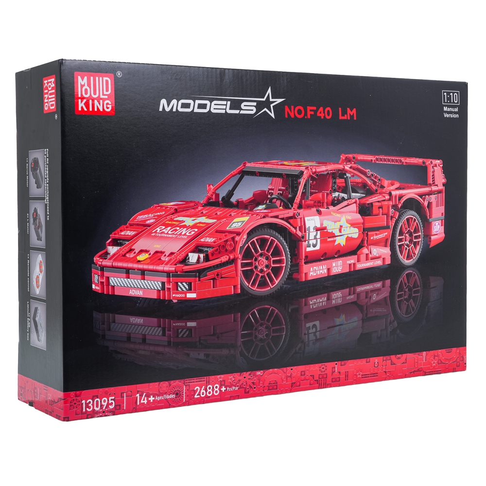 Konstruktorius Sportinis automobilis 2688 el. Raudonas-Žaislai, Konstruktoriai, Lego, statybiniai blokai-e-vaikas