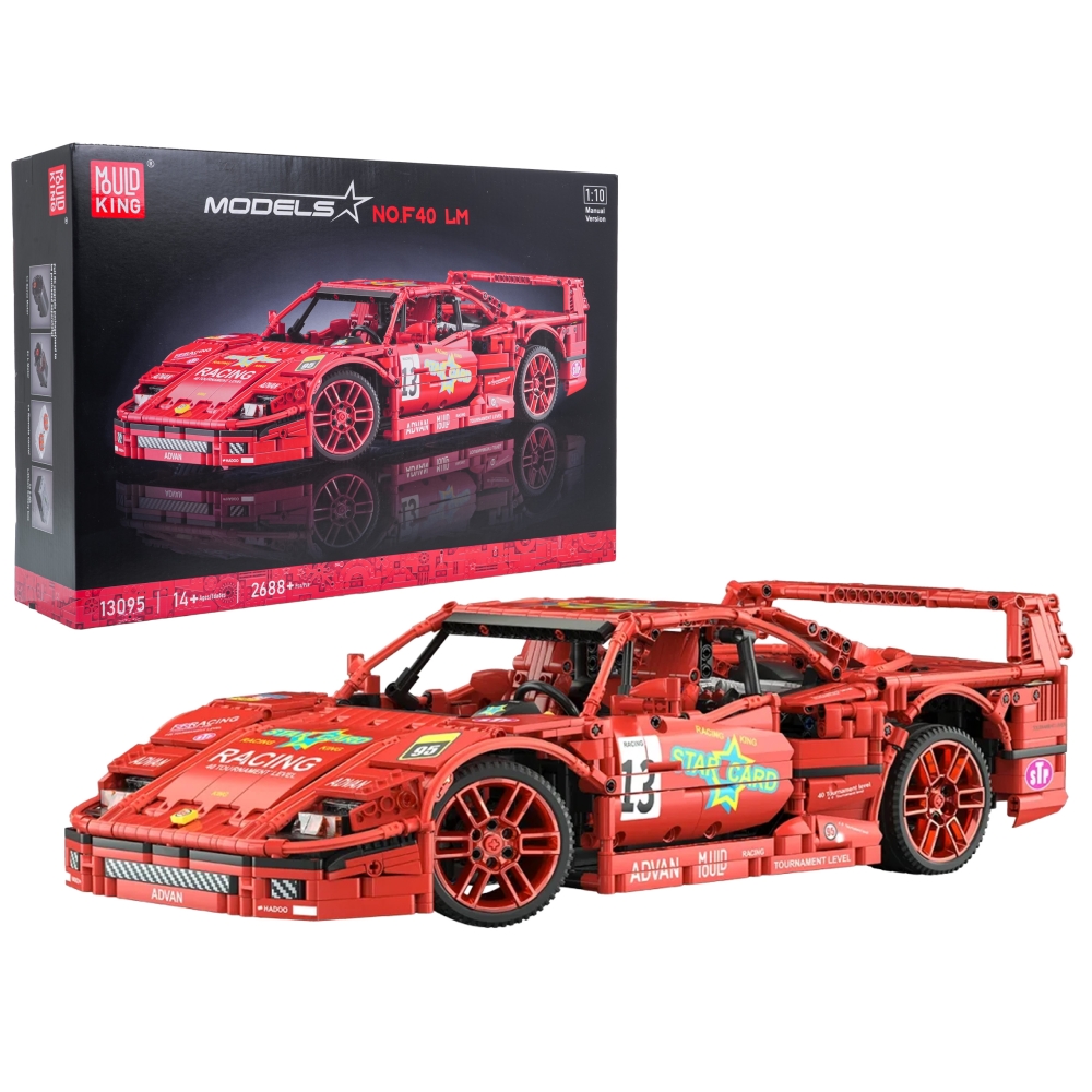 Konstruktorius Sportinis automobilis 2688 el. Raudonas-Žaislai, Konstruktoriai, Lego, statybiniai blokai-e-vaikas